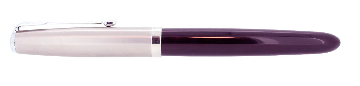 1948 PARKER 51 PLUM AEROMETRIC FOUNTAIN PEN & PENCIL SET RESTORED