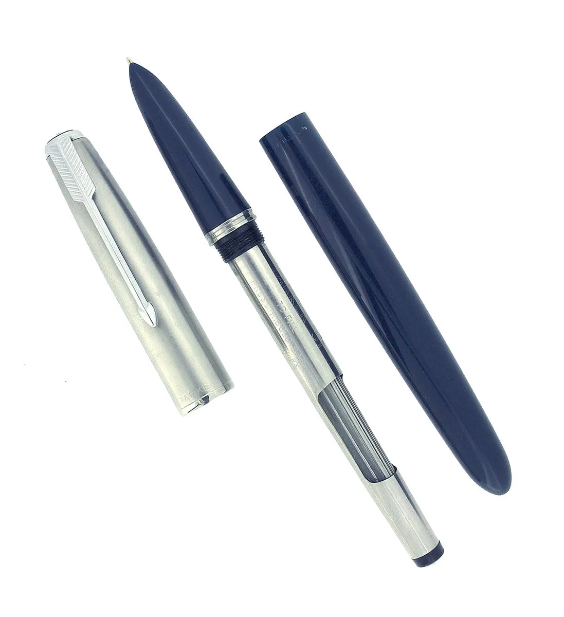 1950 PARKER 51 MIDNIGHT BLUE AEROMETRIC FOUNTAIN PEN & PENCIL SET RESTORED