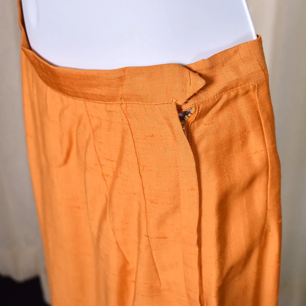 1950s Vintage Orange Pencil Skirt Set