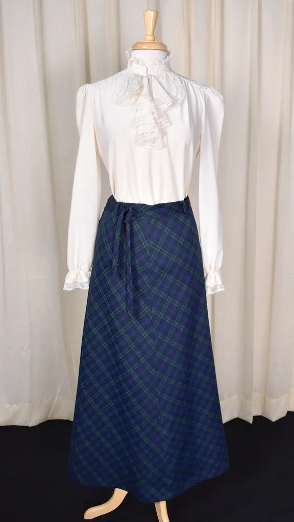 1970s Black Watch Maxi Skirt