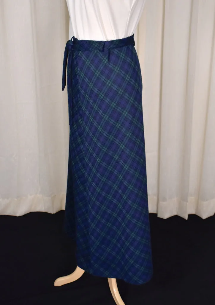 1970s Black Watch Maxi Skirt