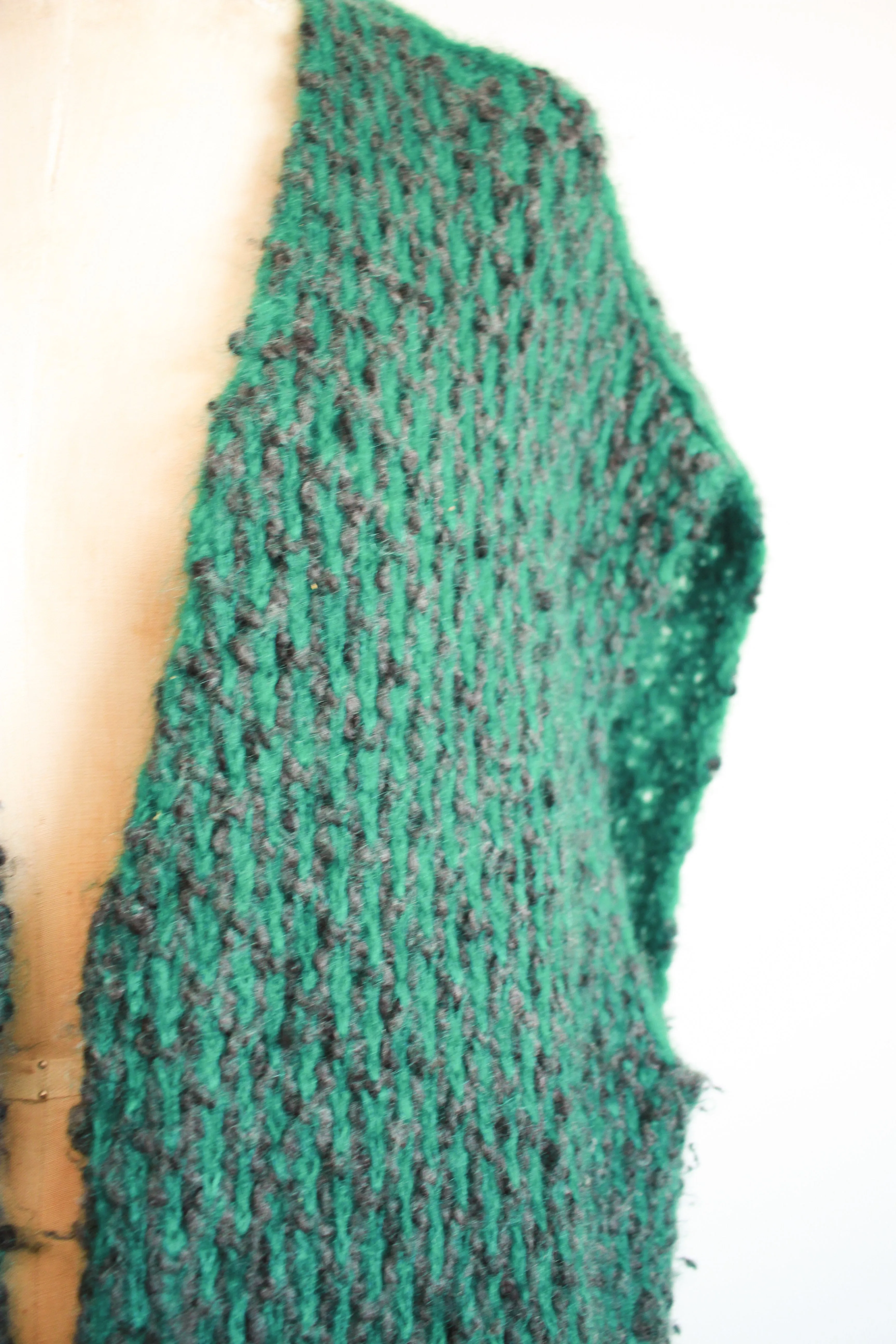 1990s Oska Emerald Knit Cardigan Vest