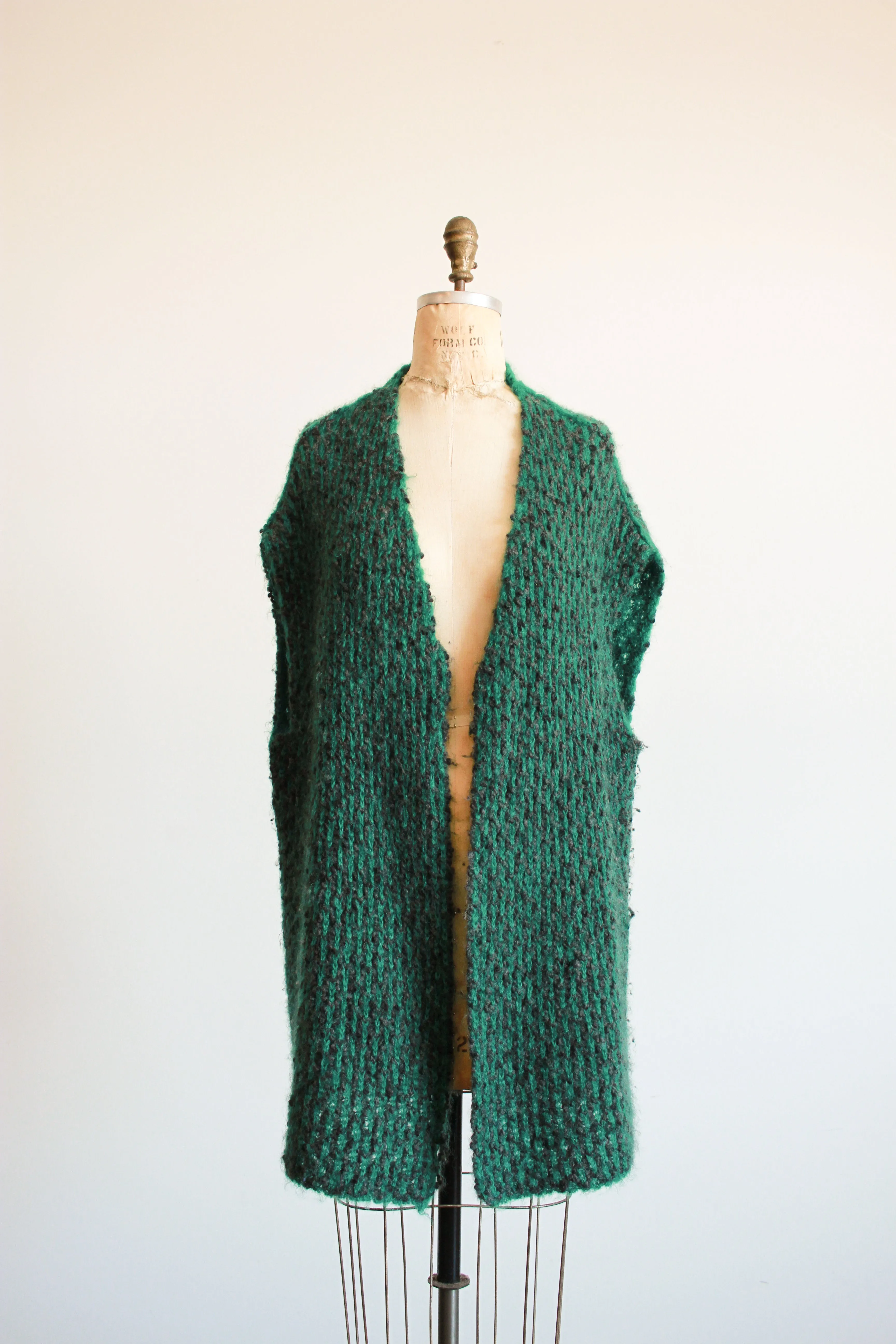 1990s Oska Emerald Knit Cardigan Vest