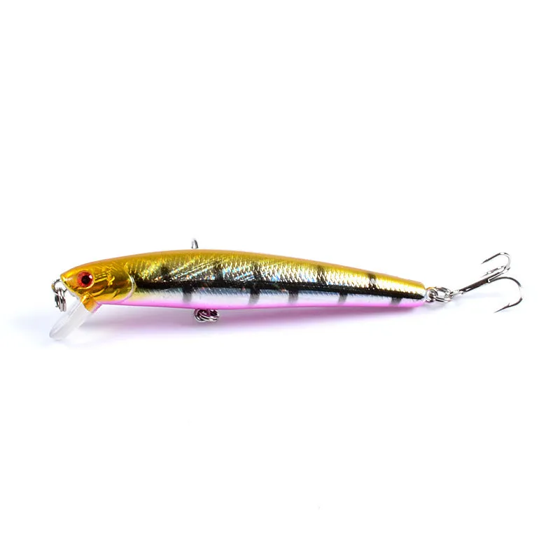 6x 9.6cm Popper Minnow Fishing Lures with 3D Eyes