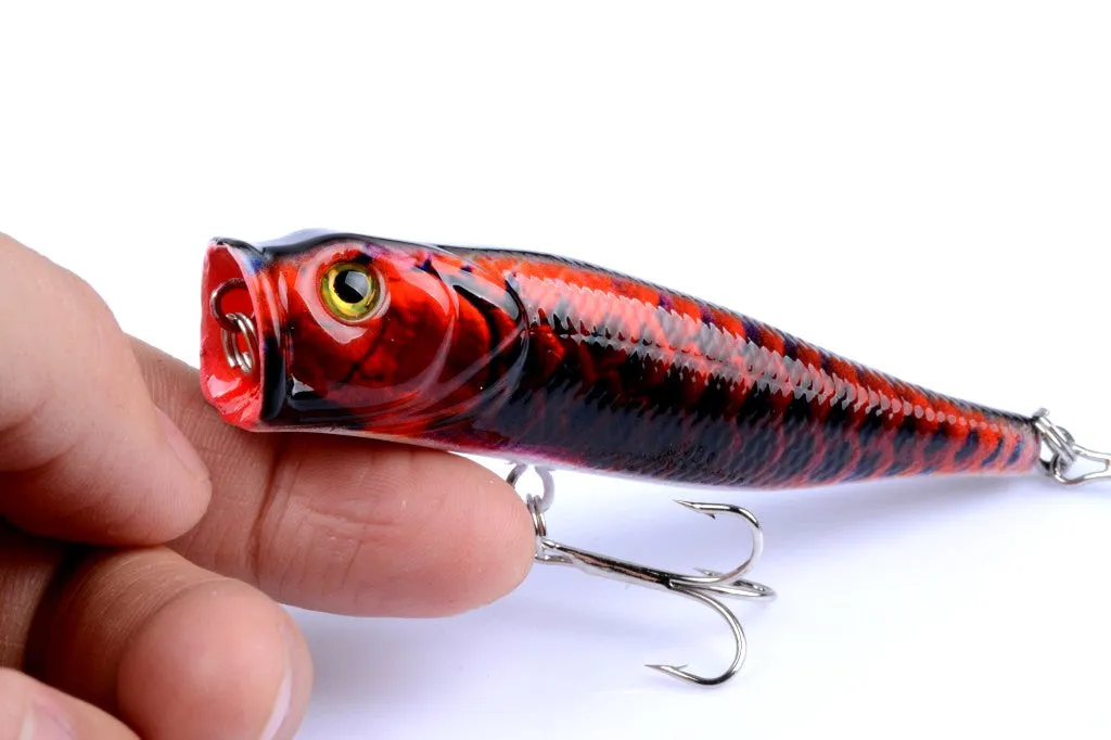 6X 9cm Multi-Color Popper Lures with Sharp Hooks