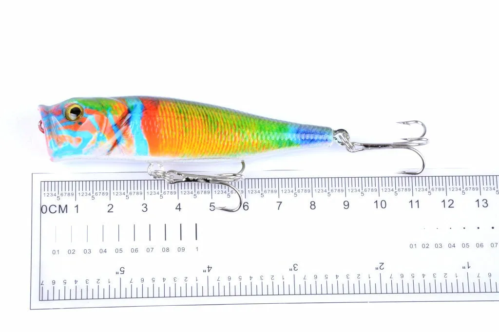 6X 9cm Multi-Color Popper Lures with Sharp Hooks