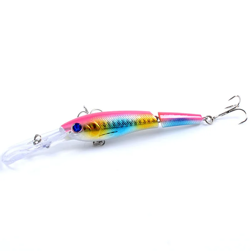 6x Colorful Popper Minnow Fishing Lures 13.3cm, Fresh/Saltwater