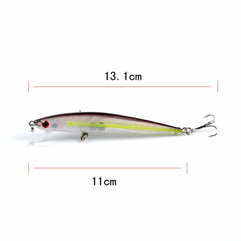 6x Durable 11cm Popper Minnow Fishing Lures - Fresh/Saltwater