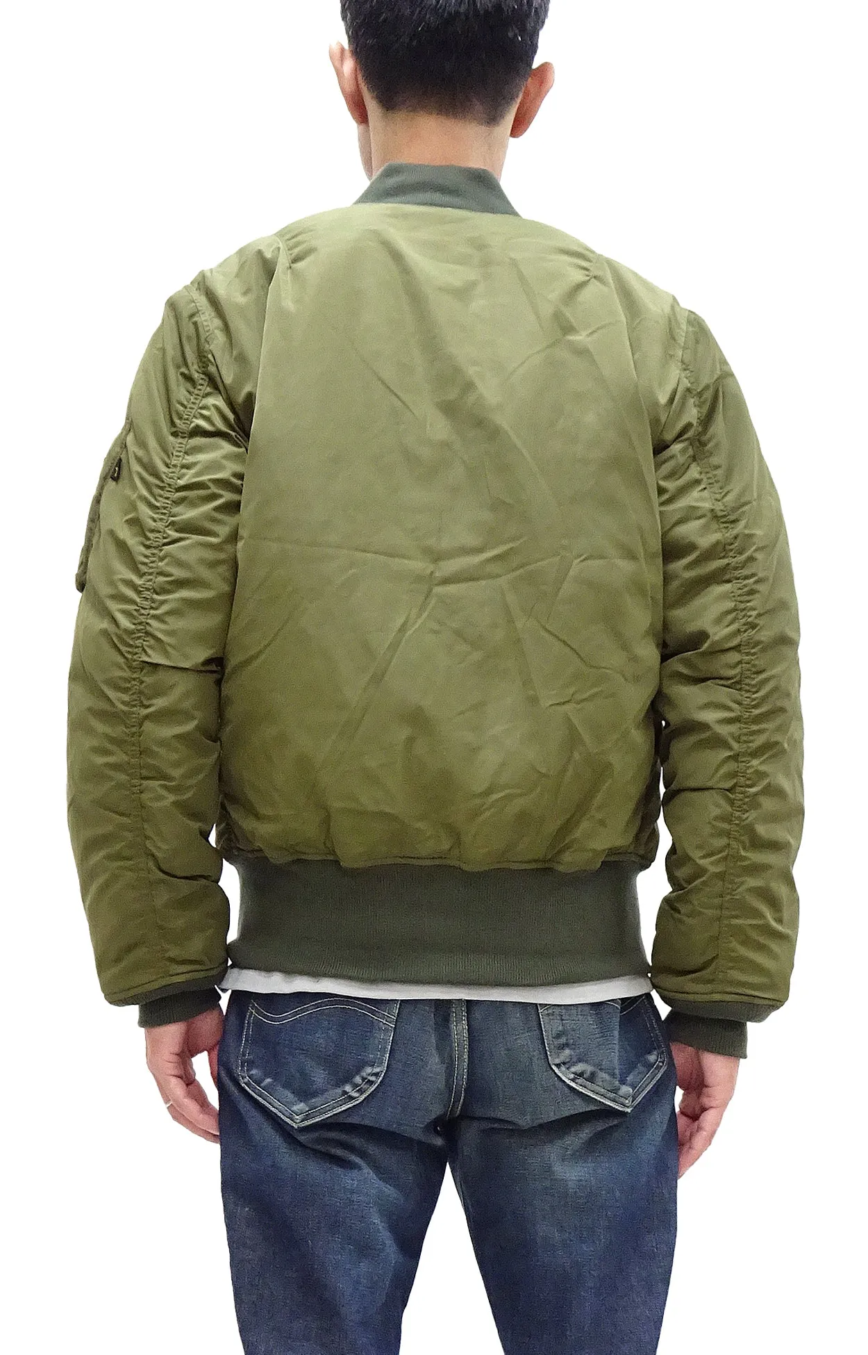 Alpha Industries Lightweight MA-1 Jacket Men's Casual Updated Version of the MA1 Flight Bomber Jacket TA0720 019 Olive-Green