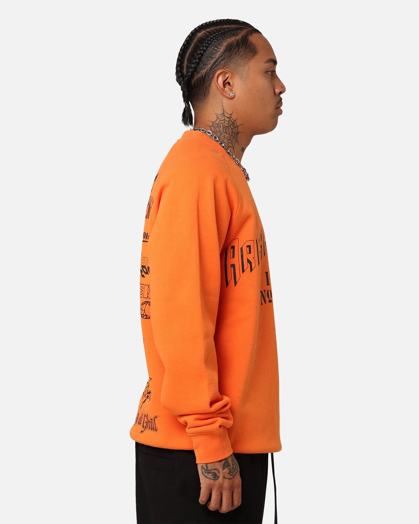 American Thrift X DC Batman Arkham Asylum Crewneck Neon Orange