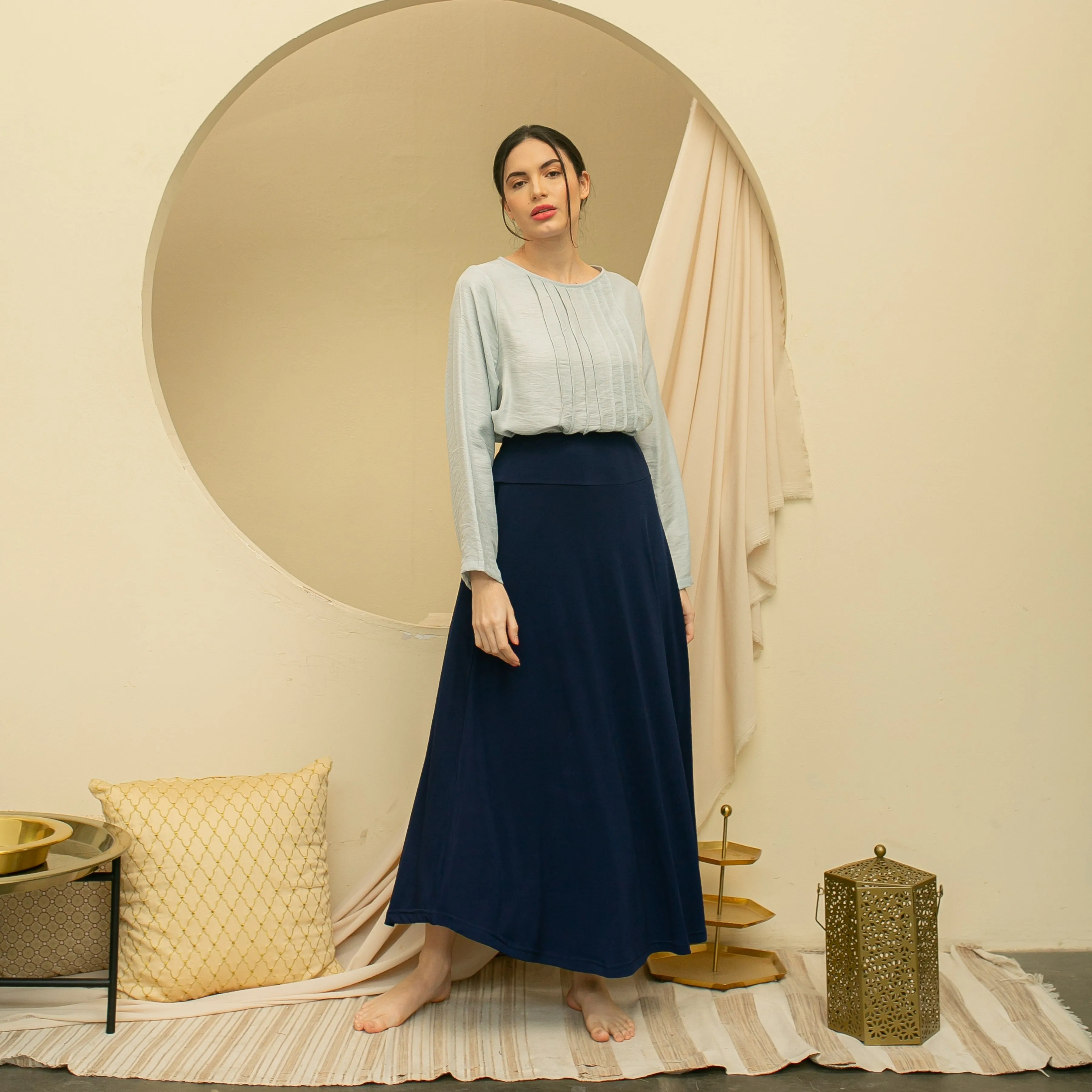 Anza A-Line Skirt - Navy