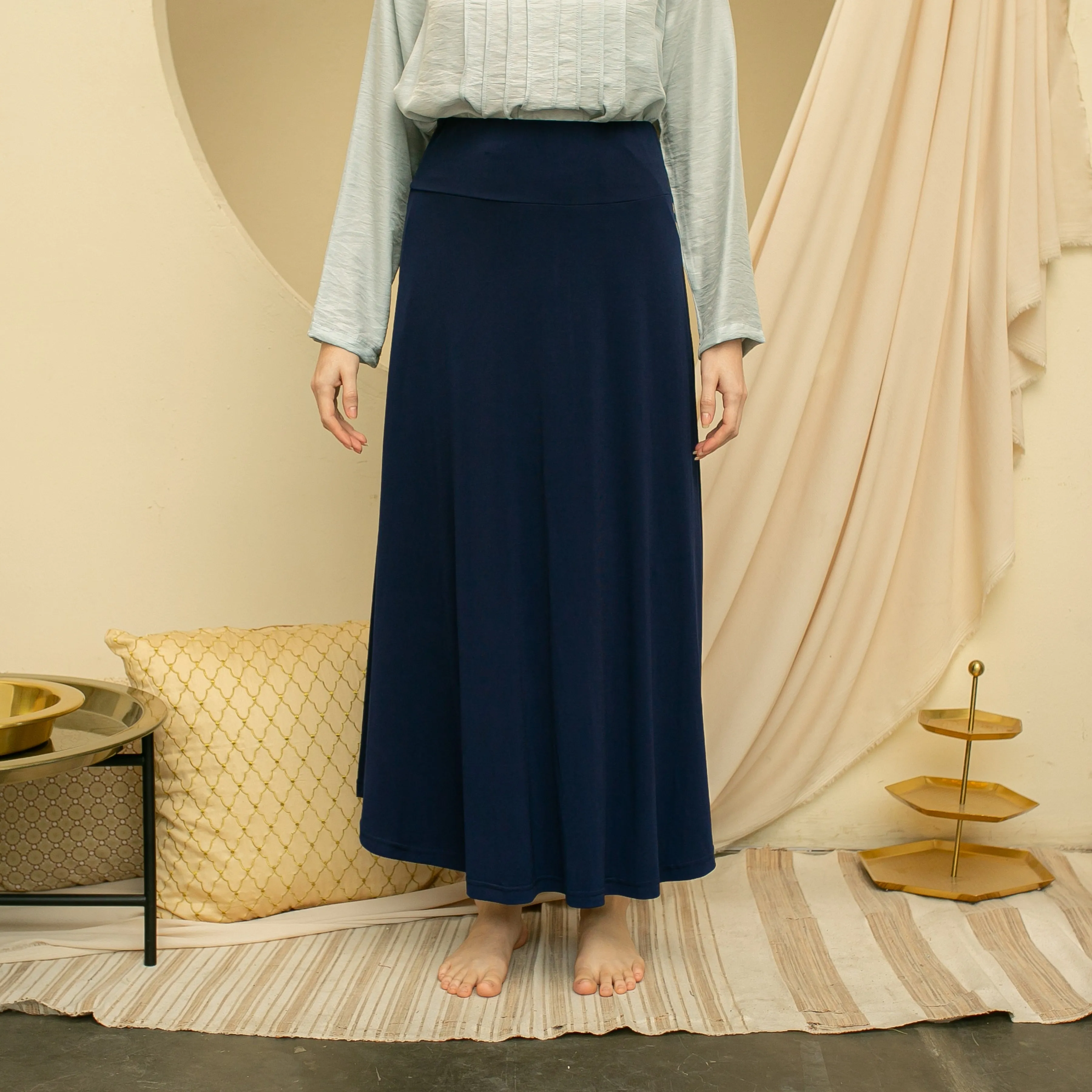 Anza A-Line Skirt - Navy