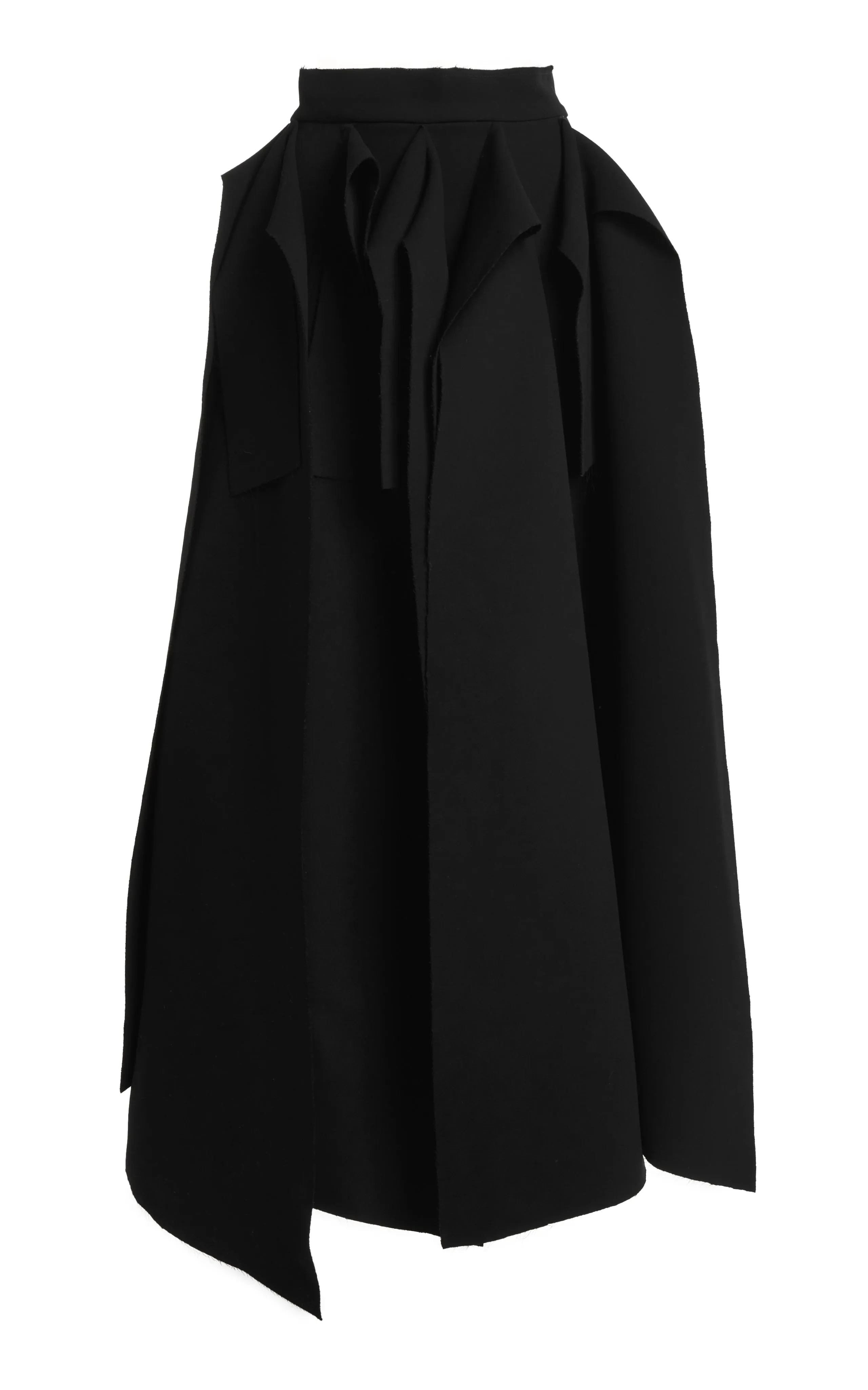 Asymmetric Panels Skirt in Black by A.W.A.K.E. Mode