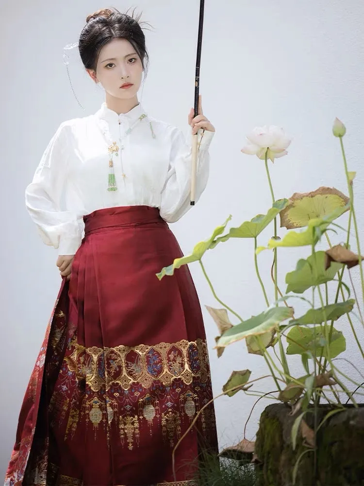 Aurelia Modern Hanfu Bustier Ming Style Mamianqun Set