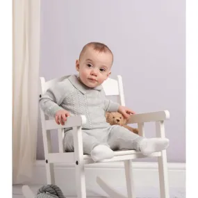 Baby Boys Grey Knit Leisure Set