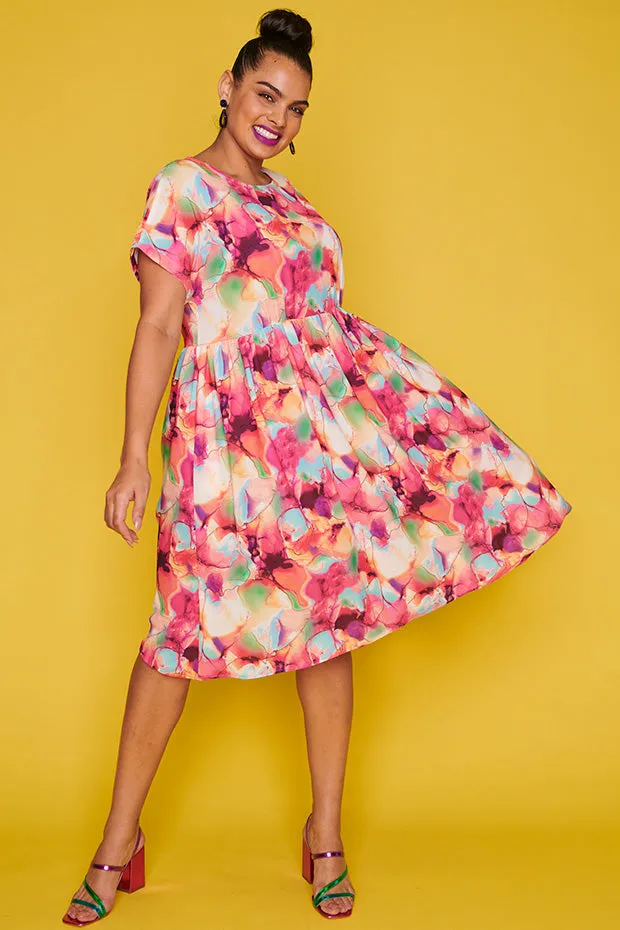 Bam Floral Painting Dress