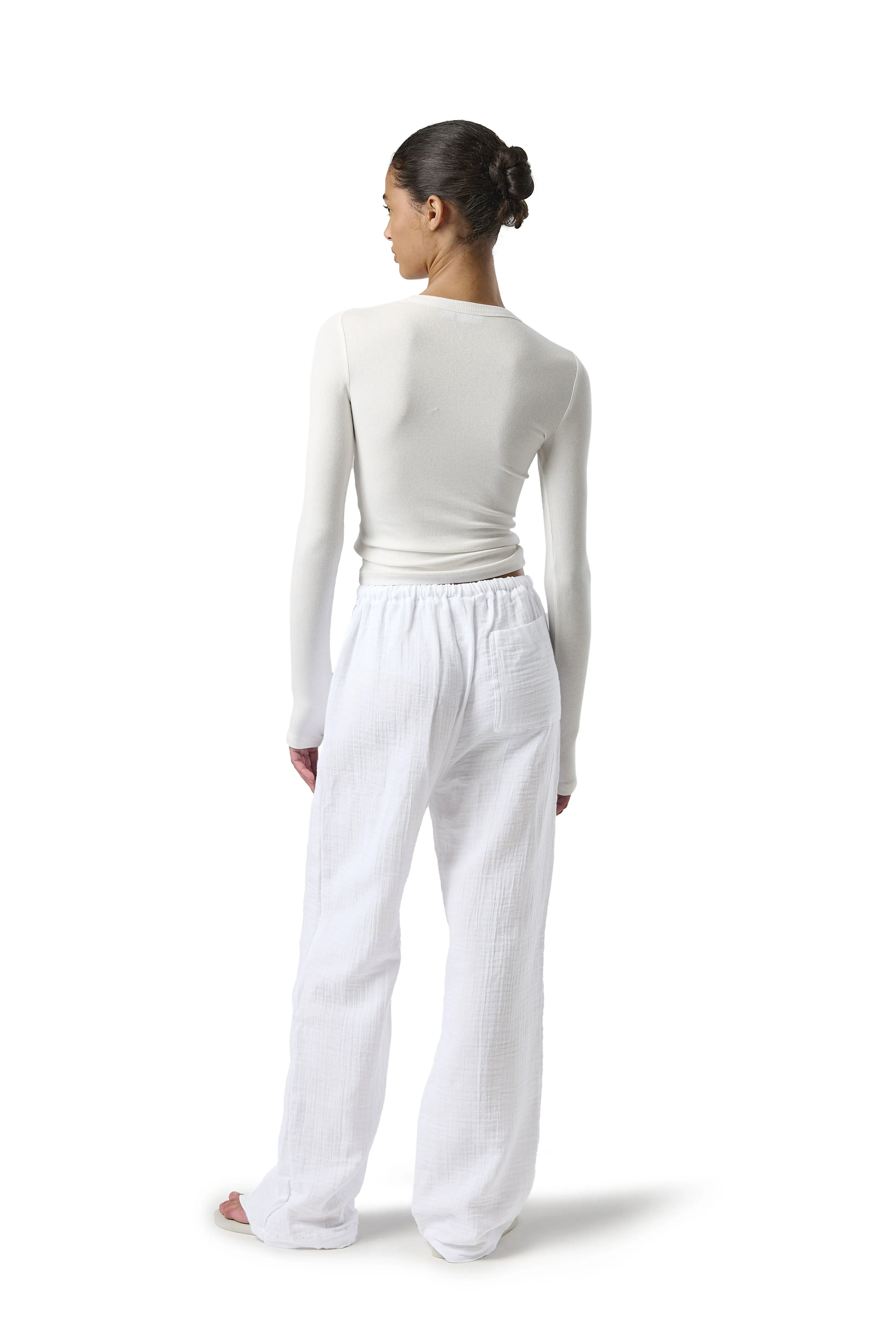 Beatrix Linen Pants in White