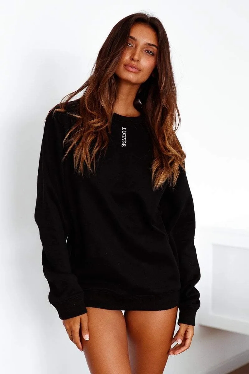 Black Crew Neck Jumper