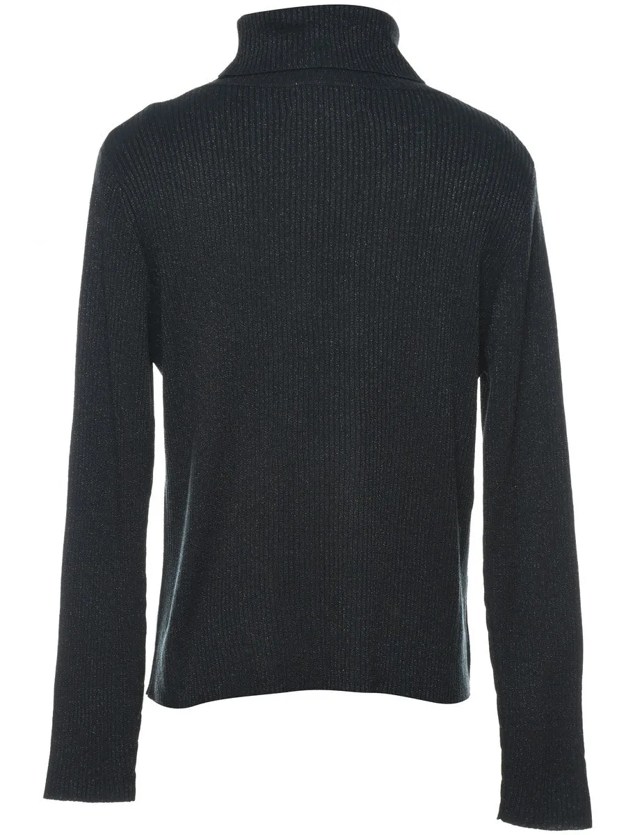 Black Turtleneck Jumper - M