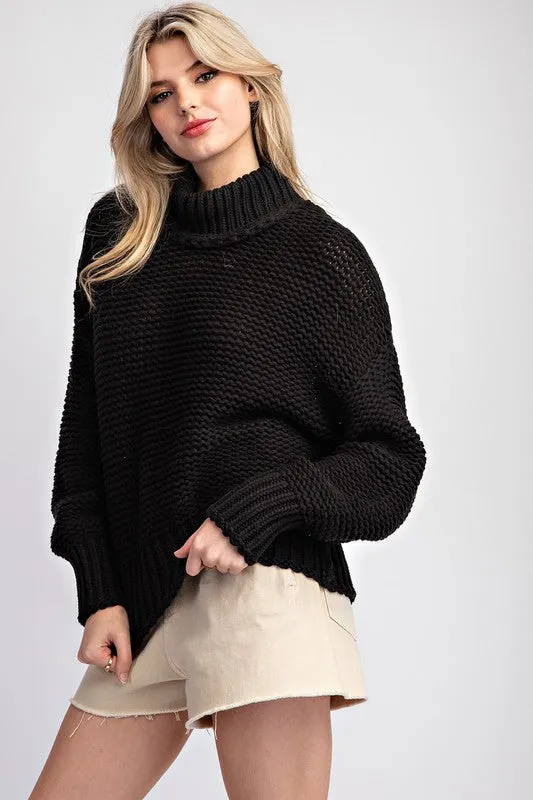 Black Turtleneck Sweater