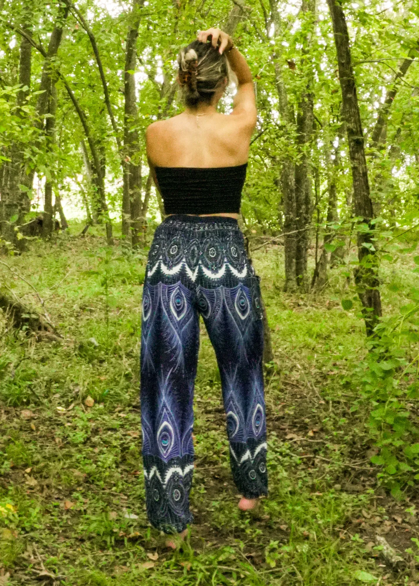 Blue Royal Peacock Harem Pants