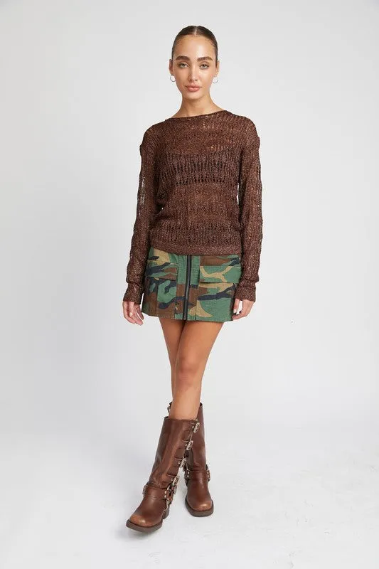 Camo Cargo mini skirt