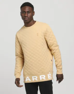 Carré Staple Quilted Sweater Sand