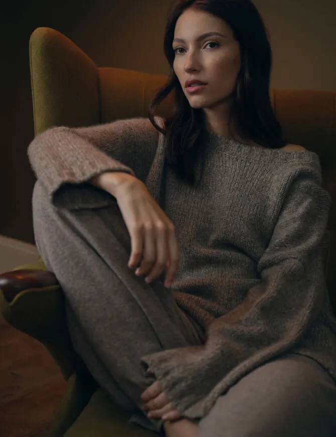 Cashmere Bouclé Slouch Jumper