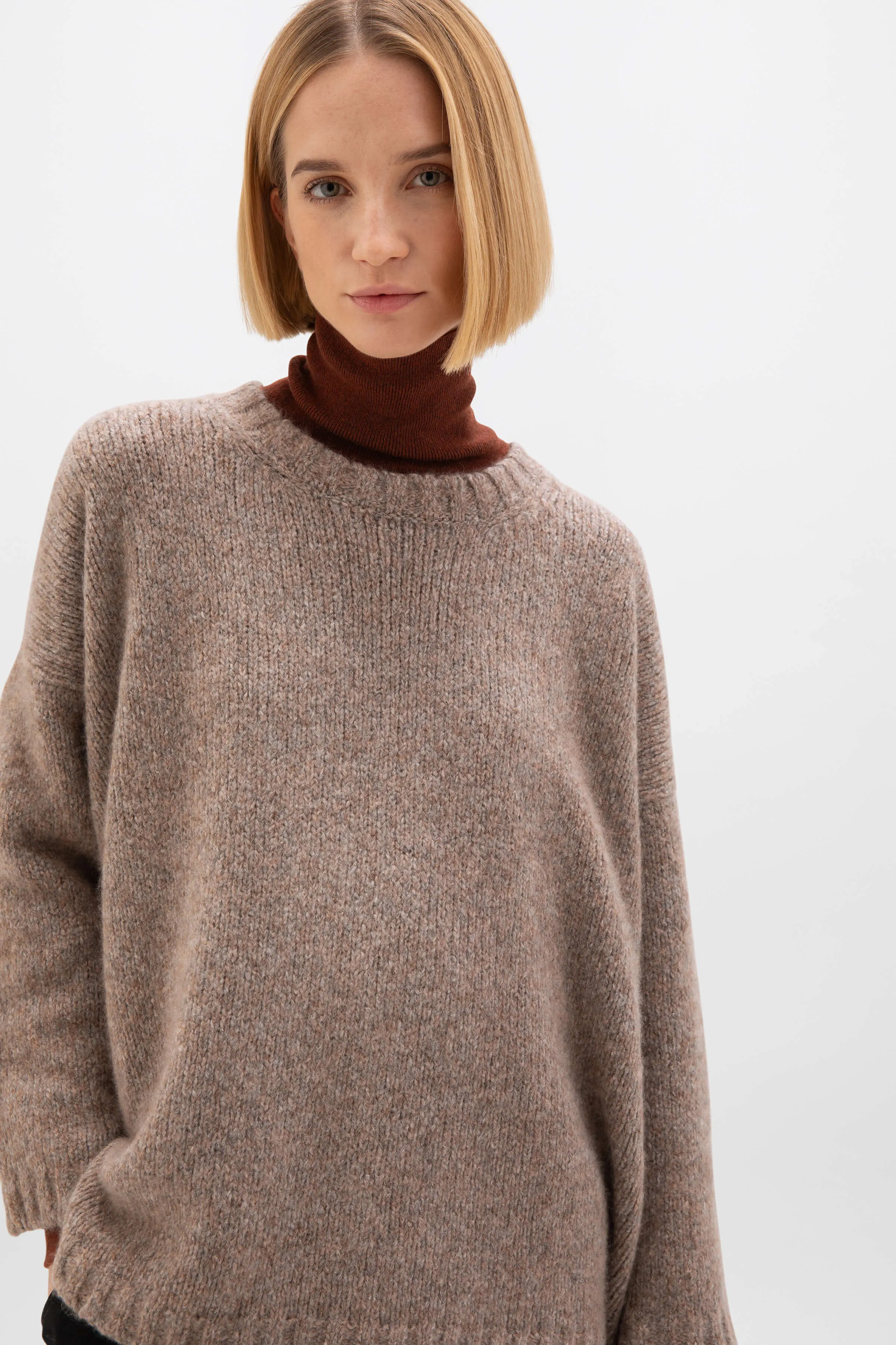 Cashmere Bouclé Slouch Jumper