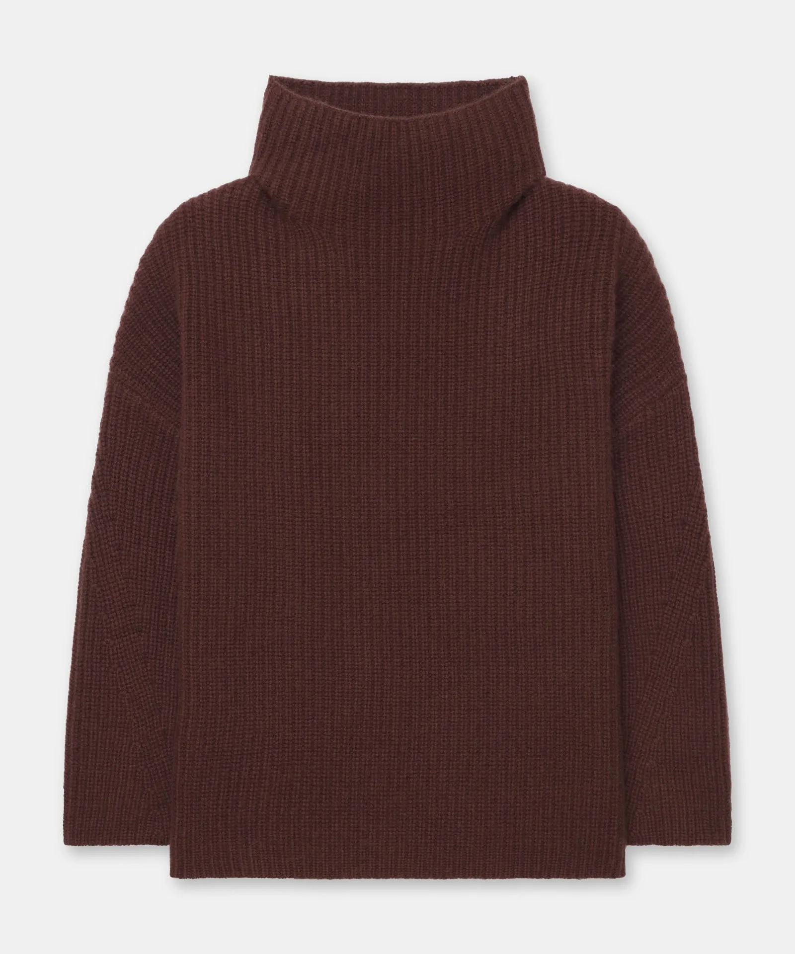 Cashmino Oversized Ribbed Turtleneck