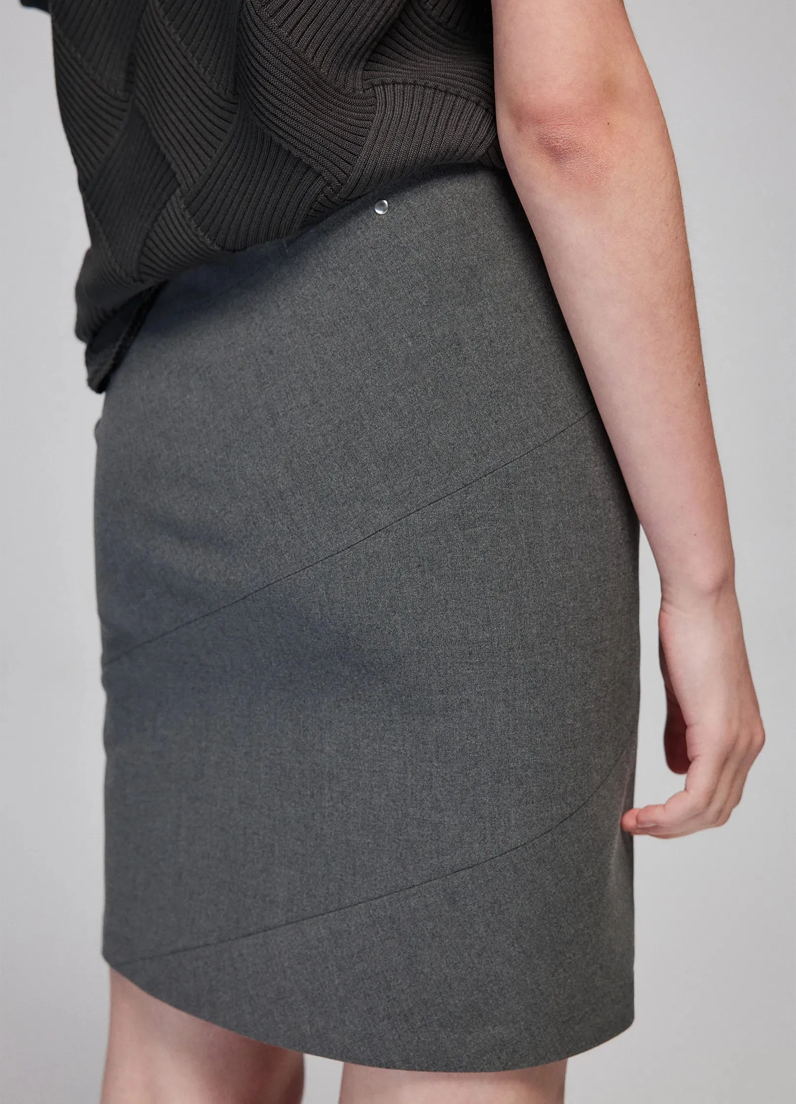 Charcoal Pencil Mini Skirt