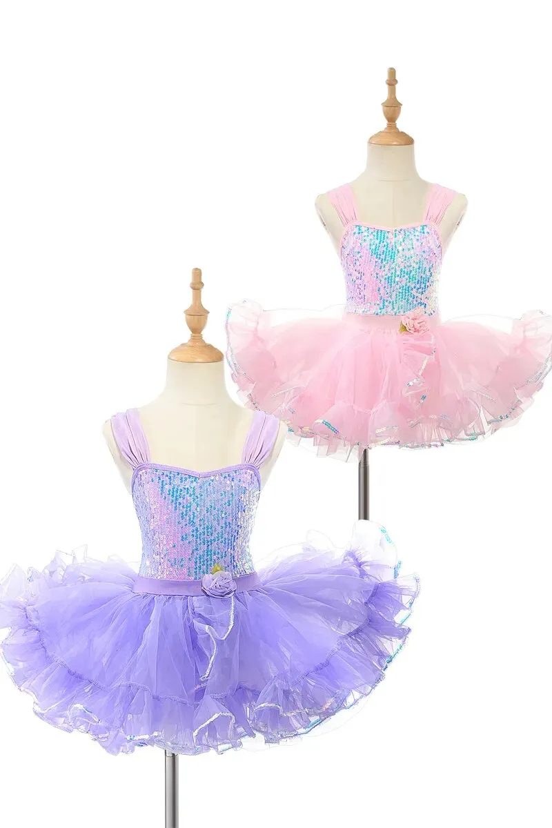 Children Ballet Dress Girls Sequined Princess Tutu Costume