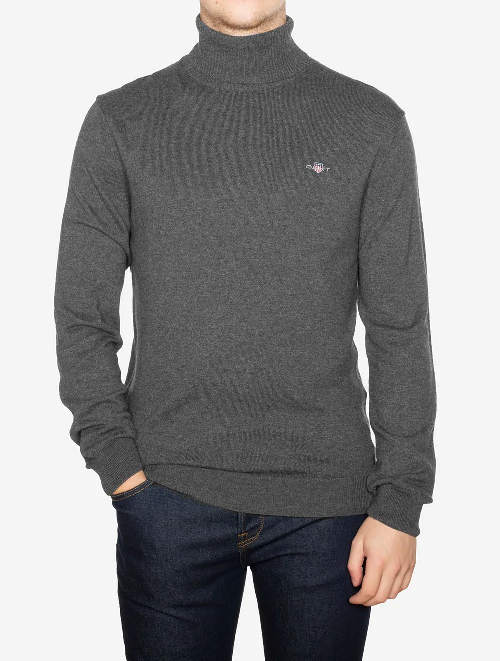 Cotton Wool Rollneck Dark Grey Melange