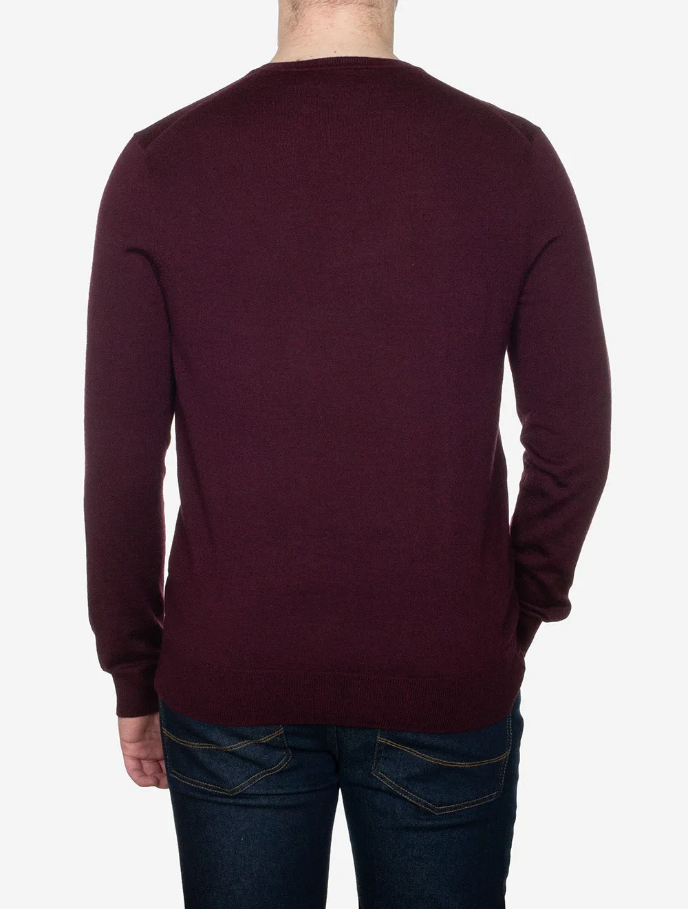 Crew Washable Merino Jumper Wine