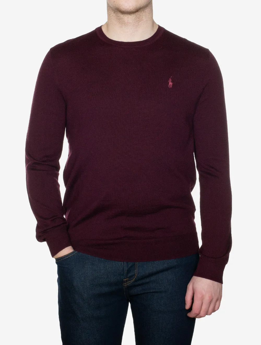 Crew Washable Merino Jumper Wine