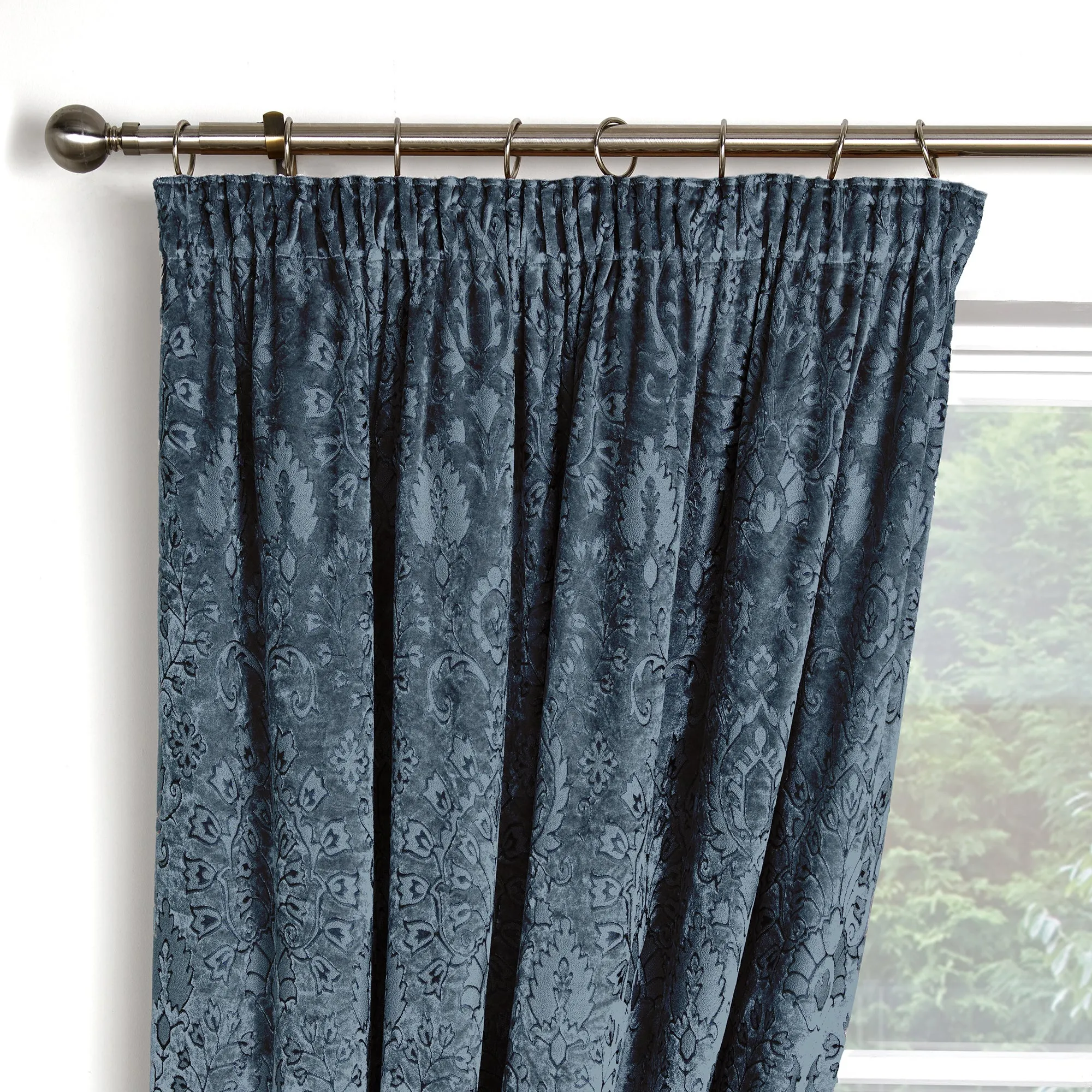 Curtina Trinity Pencil Pleat Curtains - Blue