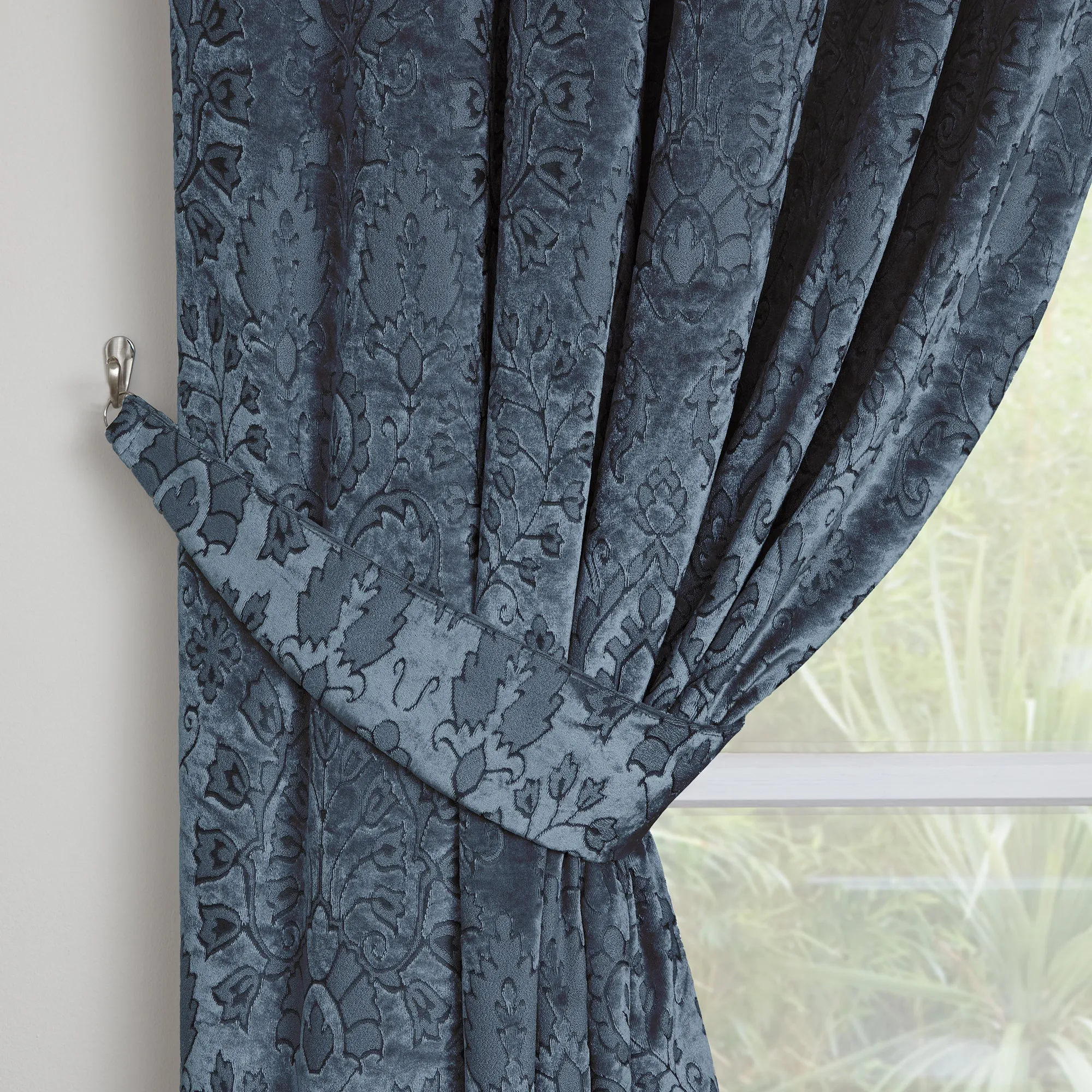 Curtina Trinity Pencil Pleat Curtains - Blue