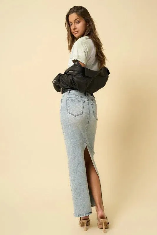 Denim Lab Super Long Maxi Skirt