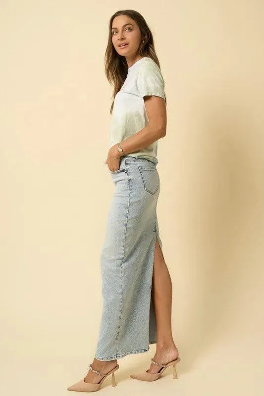 Denim Lab Super Long Maxi Skirt