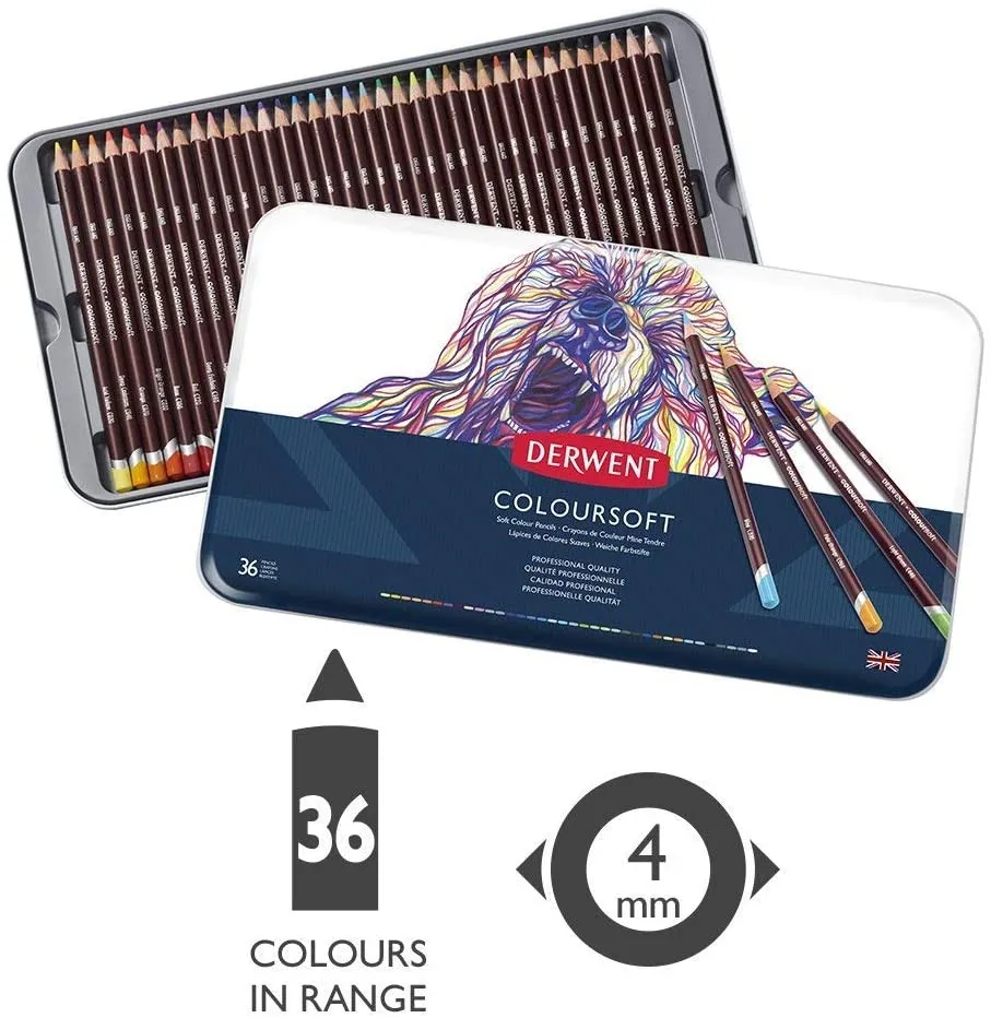 Derwent Soft Color Pencils Tin Sets