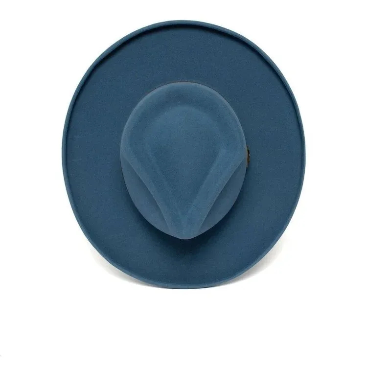 Distinctive Wide Brim Felt Fedora