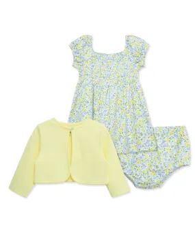 Ditsy Floral Knit Dress Set (12M-24M)