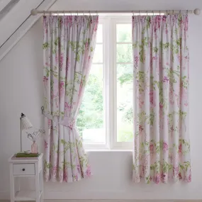 Dreams & Drapes Wisteria Pencil Pleat Curtains  - Pink