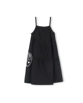 dress jumper tiered paris stamp - black