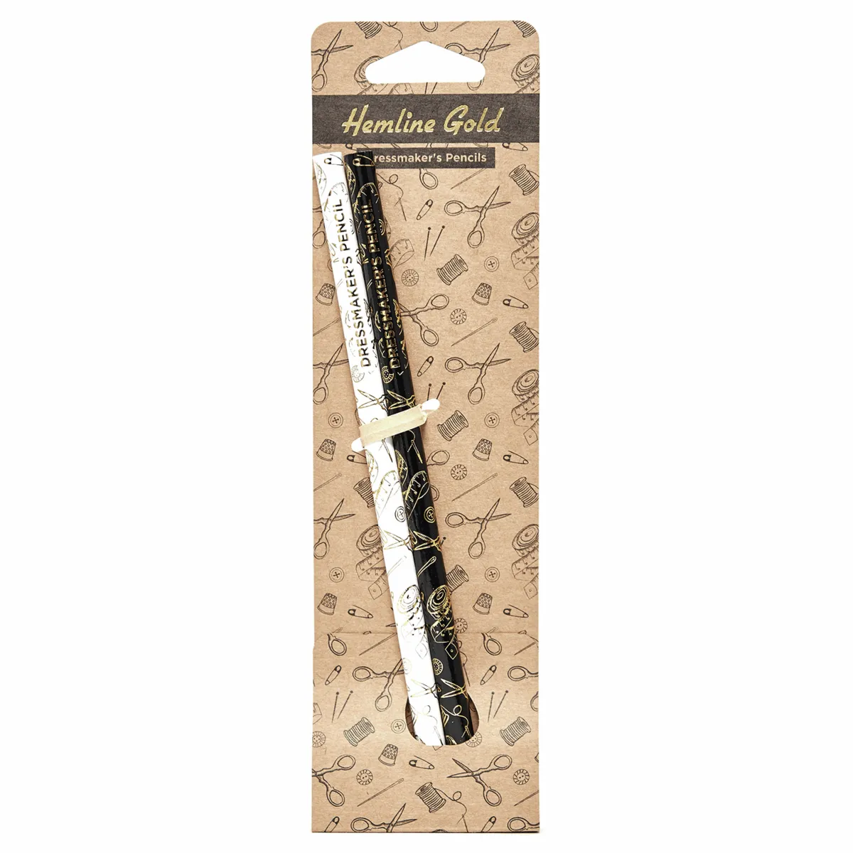 Dressmakers Water Soluble Pencils - Grey & White (Pack of 2) *Hemline Gold Edition*