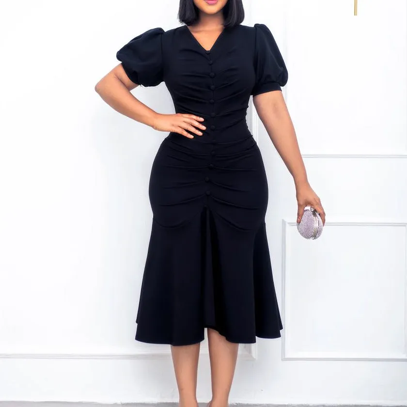 Elegance Redefined OL Chic Commute Dress