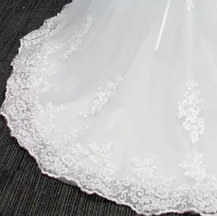 Embellished Beaded Lace A Line Wedding Bridal Gown