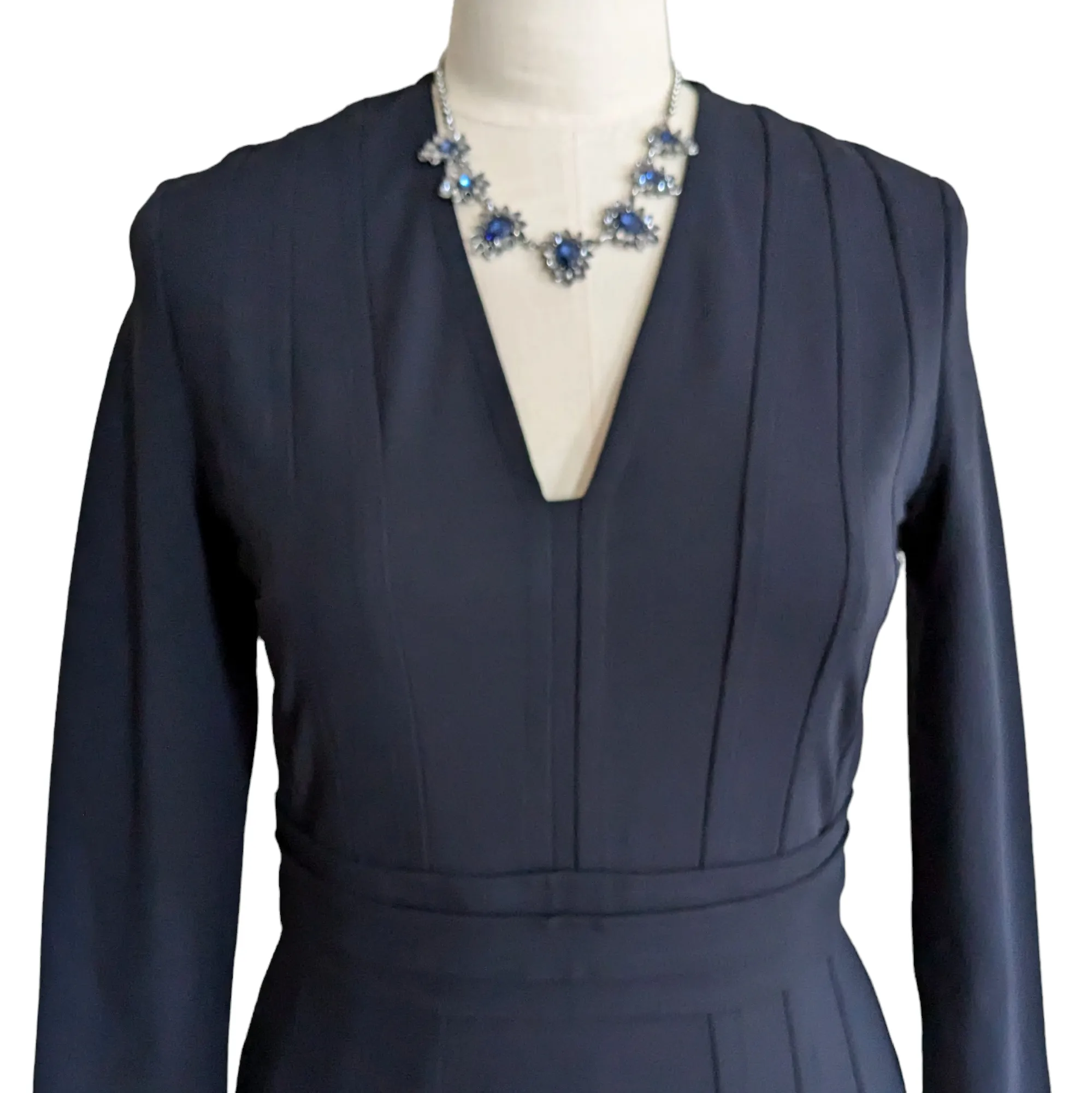 Escada Navy Techno Dress Size 38