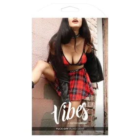 Fantasy Lingerie Vibes Fuck Off Plaid Skirt M/L