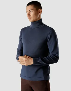 Fine Knit Turtleneck Navy